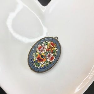 Vintage Mosaic Flower pendant